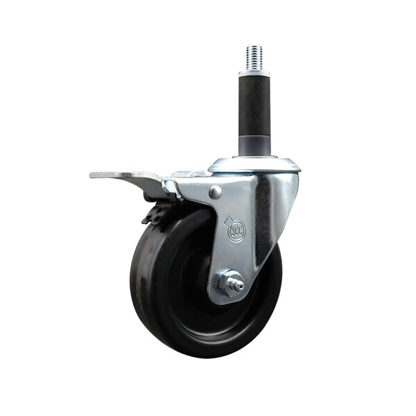 4'' Phenolic Swivel 1'' Expanding Stem Caster Total Lock Brake
